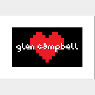 Glen campbell -> pixel art Posters and Art